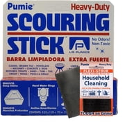 PUMIE Heavy-Duty Scouring Stick with Cleaning Cloth, 2-Piece Cleaning Set