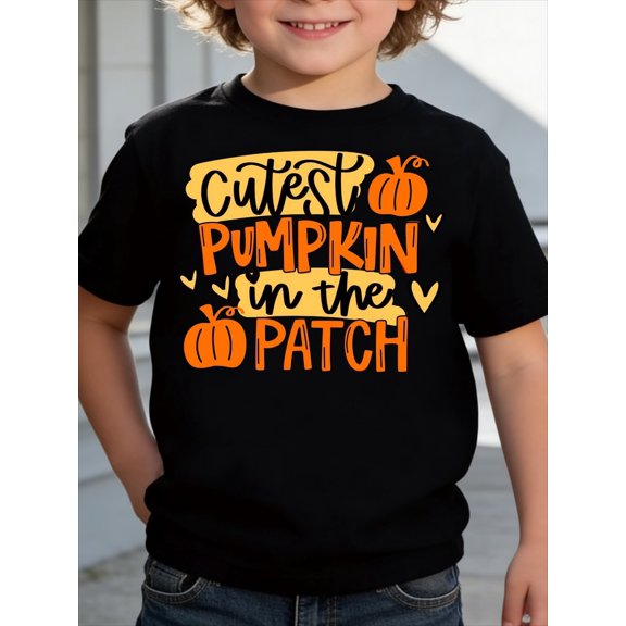 pumpkin in kids t shirt boys t shirt 100 cotton boys tee shirts boys graphic t shirt graphic tees for boys daily school wear clothes back to school