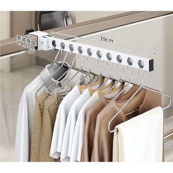 A punch-free clothes drying rack single hole 10-pole balcony home clothes drying rack dormitory clothes hanging college students indoor folding clothes drying pole to dry quilts