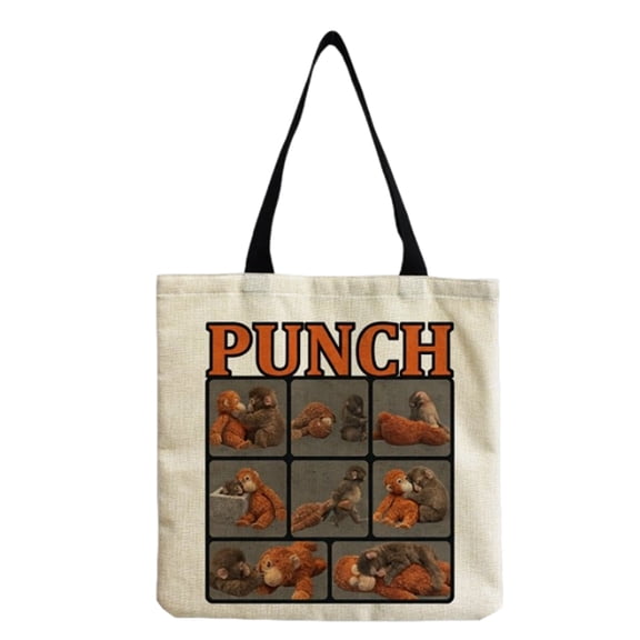 punch monkey Punch The Monkey Cuddling Stuffed Animal Meme Viral Internet Tote Bag Fashion Backpack Punch Monkey's latest print