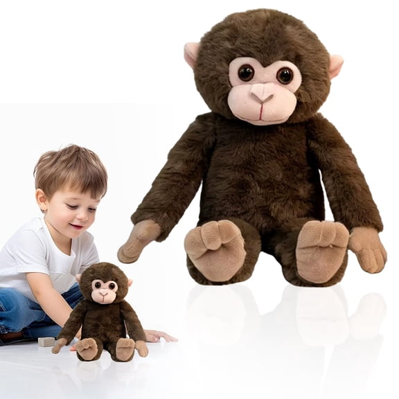 punch monkey plush,monkey stuffed animal,punch stuffed animal,Punch Monkey Plush Toy Soft Stuffed Animal Pillow Emotional Support Monkey Cuddly Macaque Plush Doll Comfort Buddy Gift 14in Grey