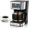 thumbnail image 1 of pupikeji 12-Cup Programmable Coffee Maker, Regular & Strong Brew Drip Coffee Machine for Home and Office, Glass Carafe, Pause & Serve, Auto Shut Off, Black & Stainless Steel, 1 of 9