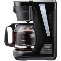 pupikeji FrontFill Drip Coffee Maker, Digital & Programmable, 12 Cup Glass Carafe, Black and Silver (43685PS)