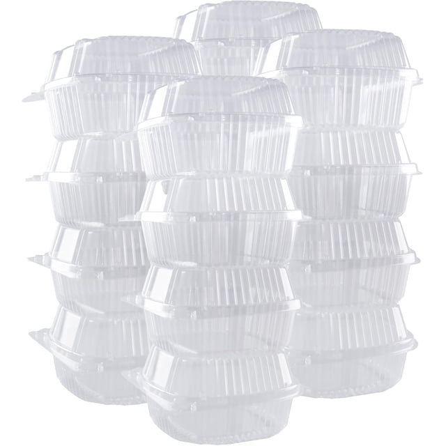 pupikeji Polystyrene Hinged-Lid Container 6 Inch Wide x 3.1 Inch High ...