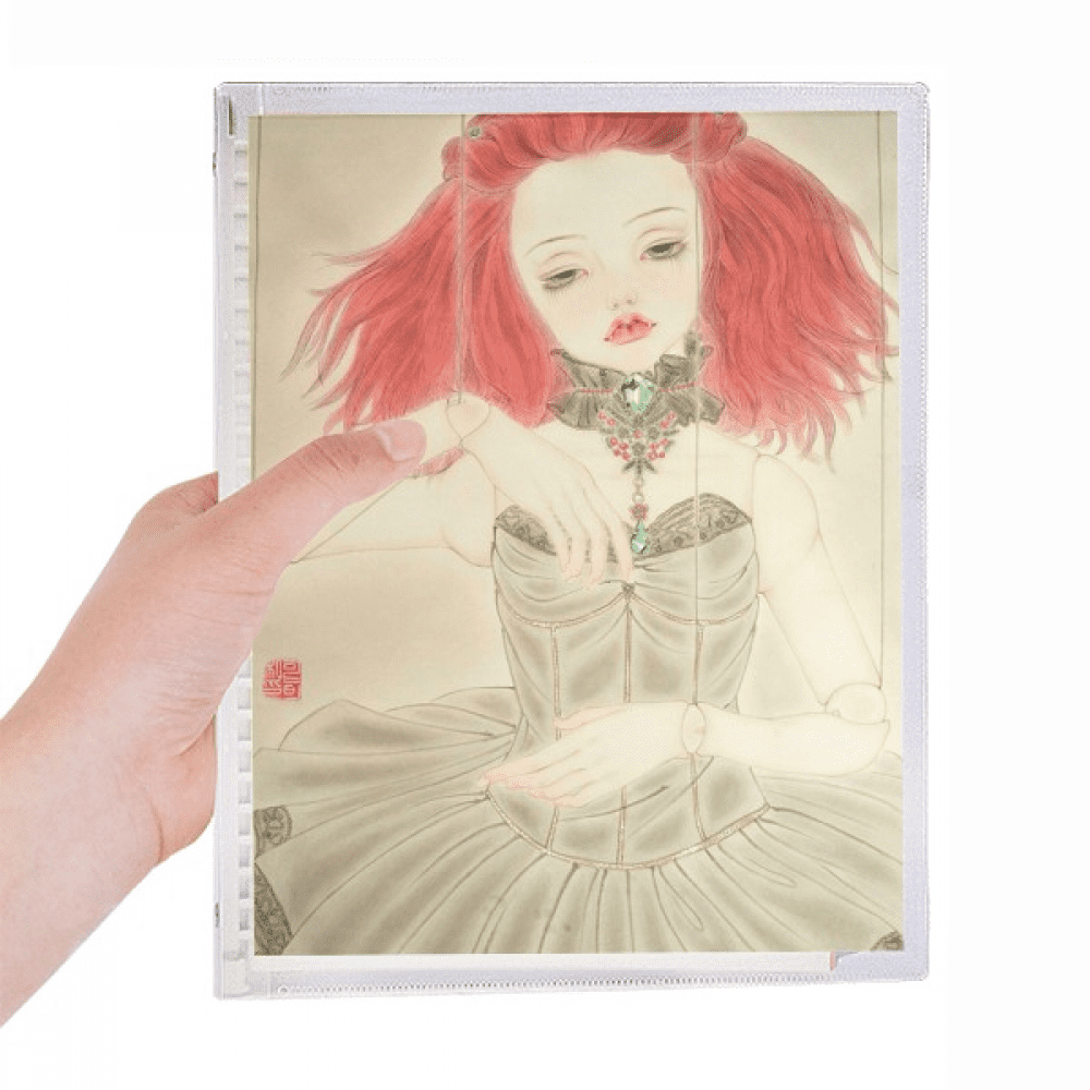 puppet doll chinese style watercolor notebook loose diary refillable ...