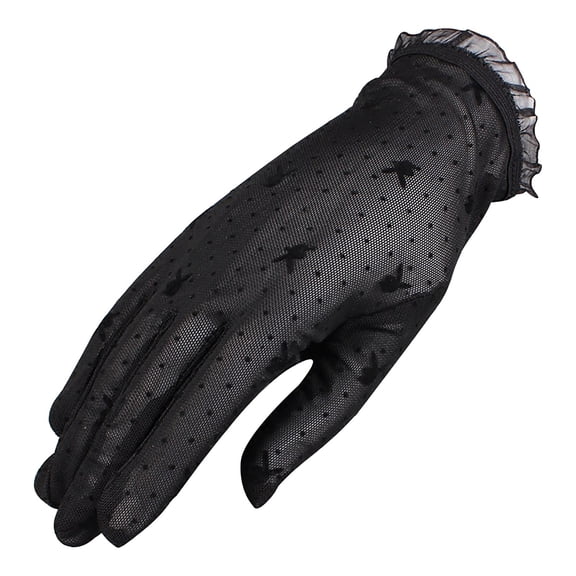 purcolt 1920s Vintage Lace Gloves for Women Elegant Short Gloves for Tea Party Wedding Opera Evening Prom Halloween Cosplay Accessories