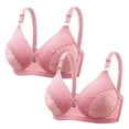 thumbnail image 1 of purcolt 2 Pack Women's Wireless Bras Supportive Push Up Full Coverage No Underwire Bra Casual Soft Everyday T-Shirt Bras, 1 of 8