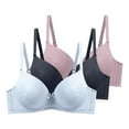 thumbnail image 1 of purcolt 3 Pack Underwire Bras for Women, Full-Coverage Wireless Push Up Bra Comfort Lightly Lined Bralettes for Everyday Wear, 1 of 2