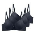 thumbnail image 1 of purcolt 3 Pack Women's Comfort T-Shirt Bra Soft Lightly Lined Underwire Push Up Bra Full Coverage Supportive Everyday Bras(38D-48D), 1 of 2