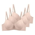 thumbnail image 1 of purcolt 3 Pack Women's Comfort T-Shirt Bra Soft Lightly Lined Underwire Push Up Bra Full Coverage Supportive Everyday Bras(38D-48D), 1 of 2