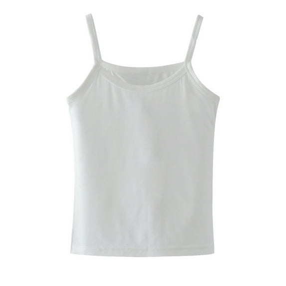 purcolt Girls Modal Camisole Tops Summer Spaghetti Strap Tank Top Kids Sleeveless Dance Athletic Shirt