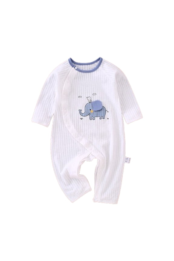 Baby Boys Girls Cotton Romper Sleep and Play Pjs Long Sleeve Side Snap Onesie Bodysuit One Piece Jumpsuit Outfit for Infants 1 to 16 Months