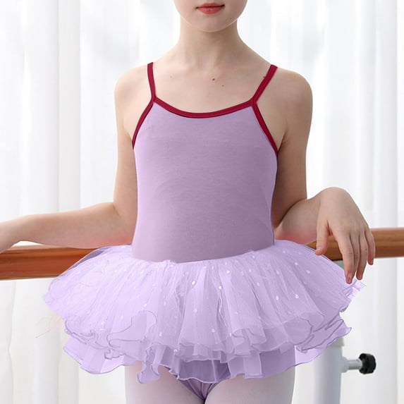 purcolt Ballet Leotards for Girls with Skirt Ballerina Gymnastics Leotards Toddler Dance Dress Outfit (Toddler/Little Kid/Big Kid)