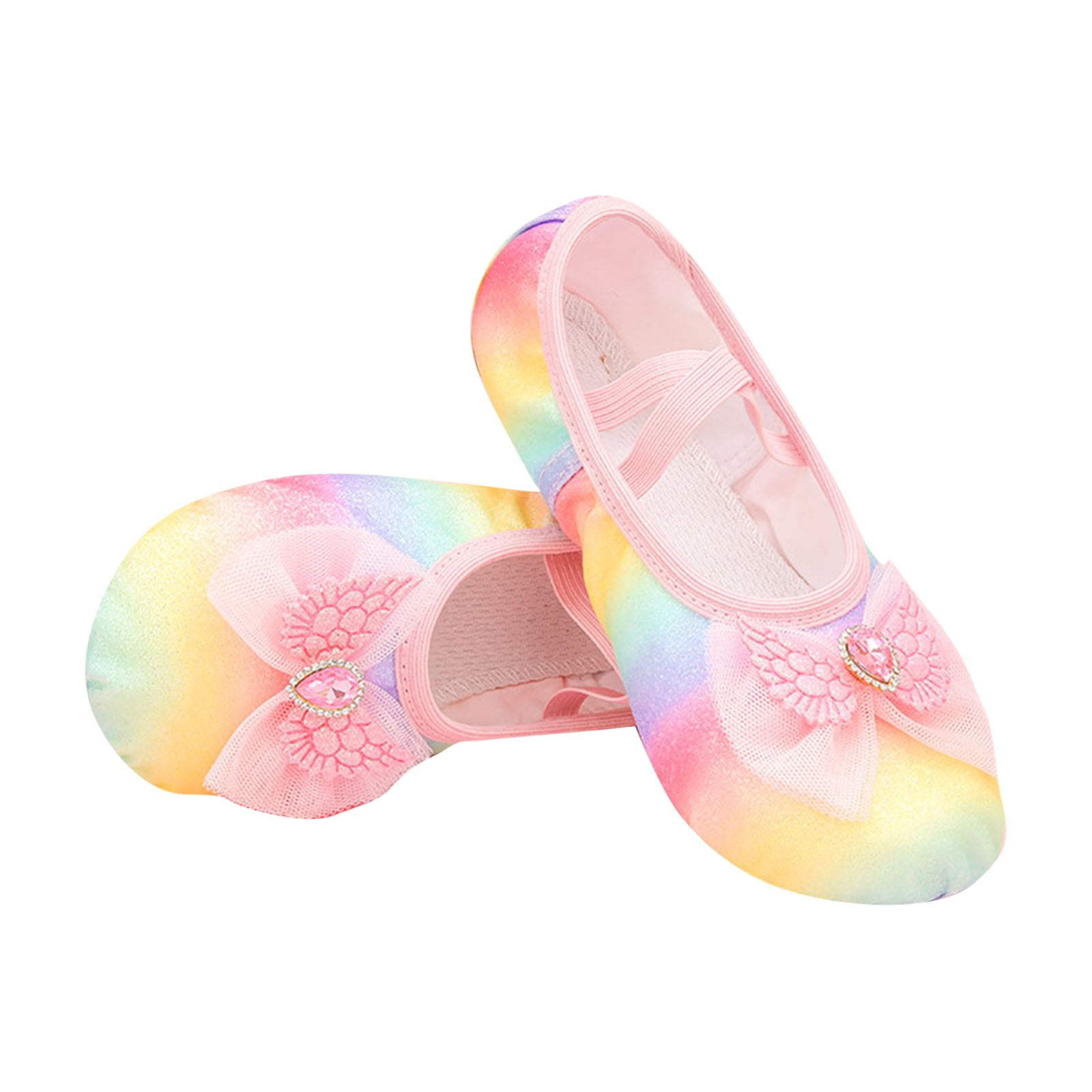 Ballet Shoes for Girls Ballet Slippers Canvas Ballet Dance Shoes Split Sole Canvas Gymnastics Yoga Dancing Slippers for Toddler/Children/Adults/Girl/Woman, pink, pink