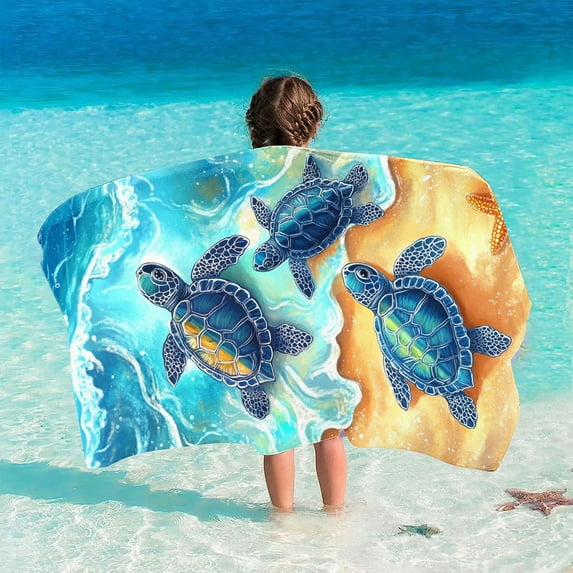 purcolt Beach Towel for Adults & Kids, Extra Large Quick Dry Absorbent Microfiber Oversized Lightweight Thin Towels for Vacation Beach Pool Swimming, 30"x60"