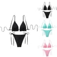 thumbnail image 1 of purcolt Bikini Sets for Women String Triangle Two Piece Swimsuit with Tie Side Bottom Bathing Suits, 1 of 6