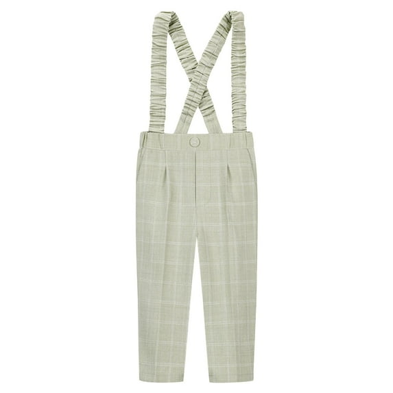 purcolt Boys Formal Suspenders Pants Infant Tuxedo Gentleman Wedding Outfit Dresswear Size 6 Month to 10 Years