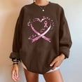 thumbnail image 1 of purcolt Breast Cancer Awareness Sweatshirt for Women Breast Cancer Long Sleeve Crewneck Shirt Pink Ribbon Heart Graphic Sweatshirt Breast Cancer Gifts for Woman, 1 of 4