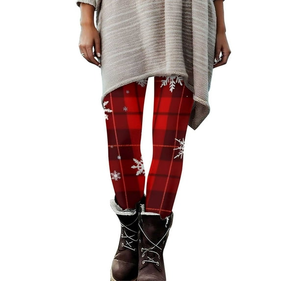 purcolt Christmas Leggings for Women Snowflake Prined Buttery Soft Tummy Control Workout Gym Yoga Pants Xmas Holiday Leggings Gifts for Ladies