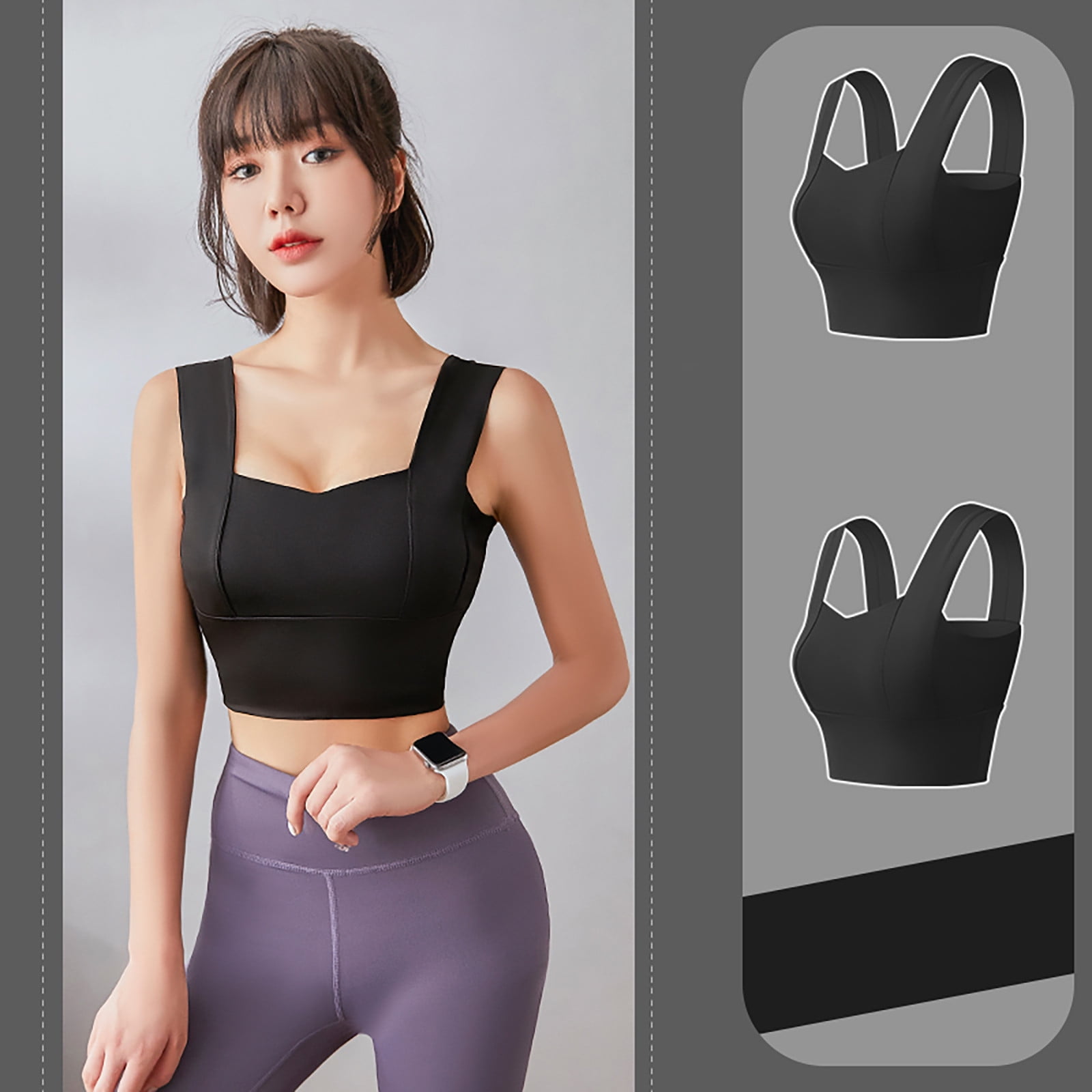 purcolt Fall Saving Clearance!Plus Size Sports Bras for Women,High Impact  Support Sports Bras Wireless Push Up Paded Yoga Bras Workout Tops Comfort Full  Coverage Everyday Sleeping Seamless Bralettes 