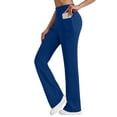 thumbnail image 1 of purcolt Flare Yoga Pants with Pockets Women High Waisted Tummy Control Workout Gym Bell Bottom Pants, 1 of 7
