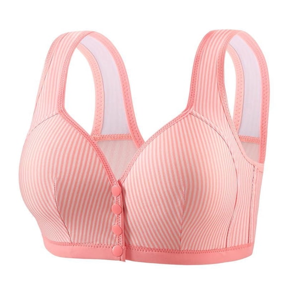 Purcolt Front Closure Bra for Older Women, Wireless Push Up Bras Full Coverage Comfortable Convenient Bralettes
