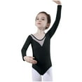 thumbnail image 1 of purcolt Girls Ballet Leotards Toddler Mesh Long Sleeve Dance Leotards Gymnastics Outfits for Toddler/Little/Big Kids, 1 of 5
