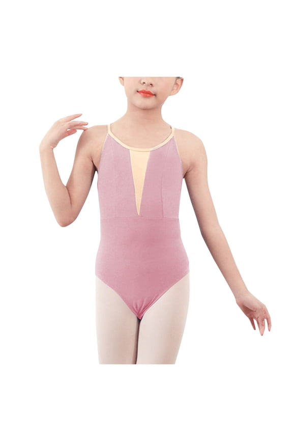 Girls Camisole Ballet Leotards Sleeveless Mesh Unitards Dance Gymnastic Outfits Dancewear (Toddler/Little Kid/Big Kid)