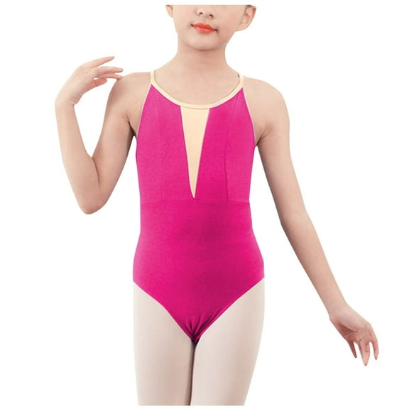 purcolt Girls Camisole Ballet Leotards Sleeveless Mesh Unitards Dance Gymnastic Outfits Dancewear (Toddler/Little Kid/Big Kid)