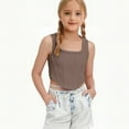 thumbnail image 1 of purcolt Girls Crop Tank Tops Square Neck Sleeveless Workout T Shirt 8-14 Years, 1 of 4