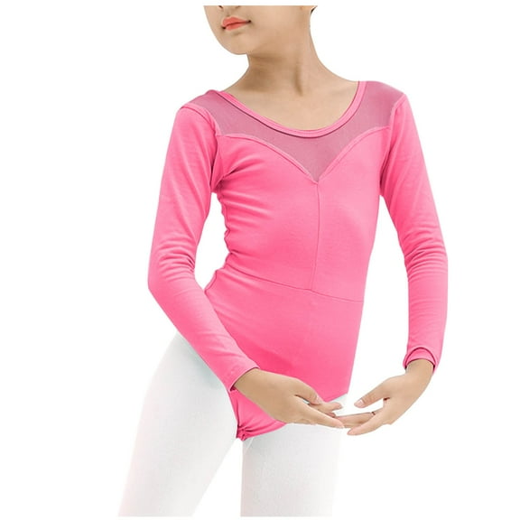 purcolt Girls Dance Leotards Toddler Mesh Long Sleeve Ballet Leotard Bodysuits Gymnastic Dancewear Ballerina Outfit