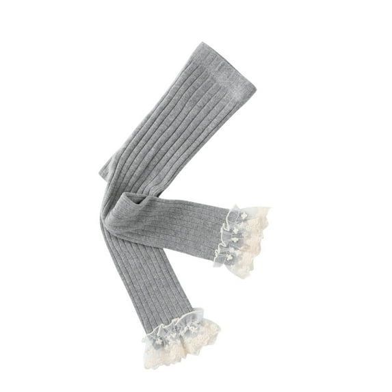 purcolt Girls Knit Boot Socks Knee High Stockings with Lace Slouch Stacked Scrunch Socks Princess Tube Dress Socks 0-8 Years