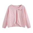 thumbnail image 1 of purcolt Girls' Long Sleeve Shrug Cardigan Kids Button Closure Open Front Knitted Cropped Sweaters Tops, 4-16 Years, 1 of 3