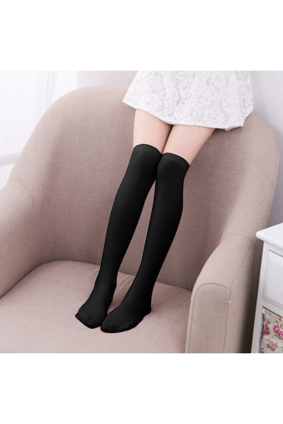 Girls Thigh High Socks Cotton Over The Knee Socks Long Knee High Socks Casual High Stockings for Kids 2-20 Years