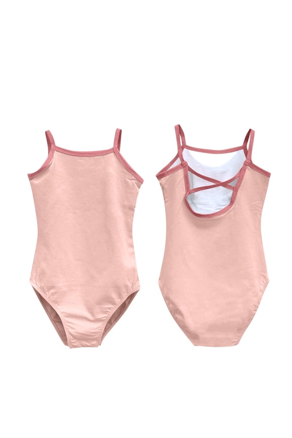 Gymnastics Leotards for Girls Criss-Cross Back Seamless Camisole Undergarment Leotards for Dance/Ballet/Gymnastics/Skating 3-16 Years