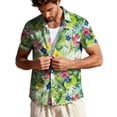 thumbnail image 1 of purcolt Hawaiian Shirt for Men Casual Short Sleeve Button Down Shirts Floral Print Tropical Tops Vacations Summer Beach Shirts, 1 of 9