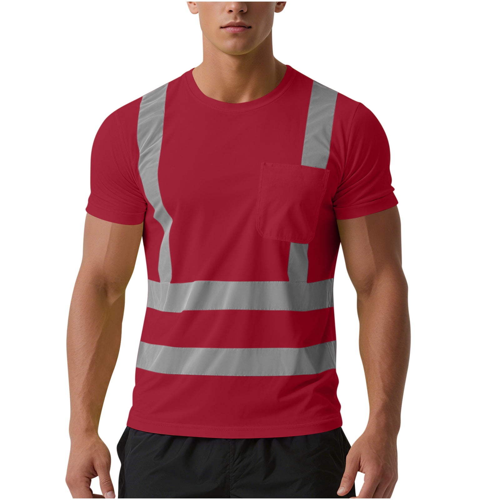 purcolt High Visibility Shirts for Men Class 3 Hi Vis Reflective Safety ...