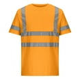 thumbnail image 1 of purcolt High Visibility Shirts for Men Hi Vis Reflective Safety Construction Shirts Short Sleeve Collared Work Shirts with Reflective Strips and Pocket, 1 of 4