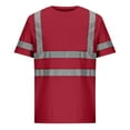 thumbnail image 1 of purcolt High Visibility Shirts for Men Hi Vis Reflective Safety Construction Shirts Short Sleeve Collared Work Shirts with Reflective Strips and Pocket, 1 of 4