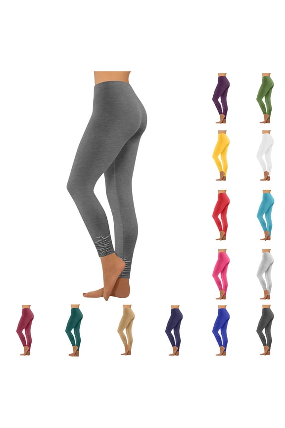 High Waisted Leggings for Women Tummy Control Yoga Pants Non See Through Soft Running Workout Leggings, XS-4XL