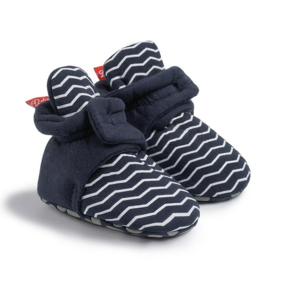 purcolt Infant Baby Cotton Bootie Newborn Stay On Slipper Winter Warm Cozy Gripper Non-Slip Crib Shoes for Boys and Girls