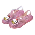 thumbnail image 1 of purcolt Jelly Sandals for 1-9 Years Girls, Toddler Closed Toe Rubber Sole Waterproof Beach Summer Shoes Princess Dress Sandals Mary Jane Flats, 1 of 9