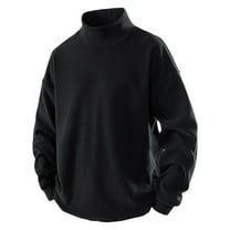 purcolt Men's Big and Tall Mock Turtleneck Long Sleeve Solid Color Tops Lightweight Undershirt Thermal Shirts