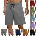 thumbnail image 1 of purcolt Men's Big and Tall Shorts Casual Elastic High Waist Drawstring Summer Beach Vacation Yoga Golf Shorts with Pockets, 1 of 7