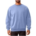 thumbnail image 1 of purcolt Men's Big and Tall Sweatshirt Long Sleeve Crewneck Pullover Solid Color Sweatshirt Casual Lightweight Workout Sweat Shirts, 1 of 6
