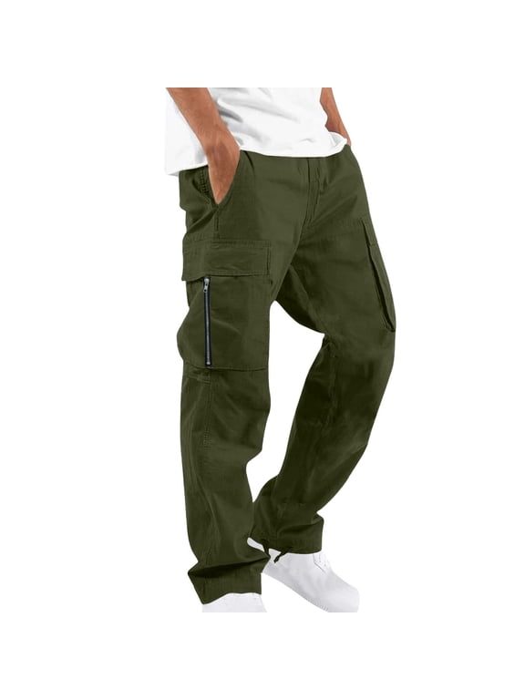 Men's Cargo Pants Water Resistant Lightweight Hiking Pants Outdoor Work Pants with Multi Pockets(Big and Tall)
