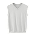 thumbnail image 1 of purcolt Men's Casul Knit V-Neck Sleeveless Sweaters Vests Solid Casual Tank Soft Winter Tops Knitwear, 1 of 4