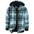thumbnail image 1 of Purcolt Men's Flannel Jacket with Sherpa Lining, Zip Up Hooded Zip-Up Fleece Plaid Shirt Jacket for Winter Outdoor Coat with Pockets, 1 of 4