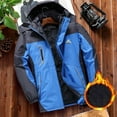 thumbnail image 1 of purcolt Men's Fleece Lined Hooded Winter Coats Water Resistant Windproof Insulated Thermal Skiing Jackets Parka Raincoats with Pockets, 1 of 7