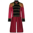 thumbnail image 1 of purcolt Men's Medieval Stand Collar Circus Halloween Punk Jacket Suit Party Fancy Dress Up Ringmaster Tailcoat Jacket, 1 of 8